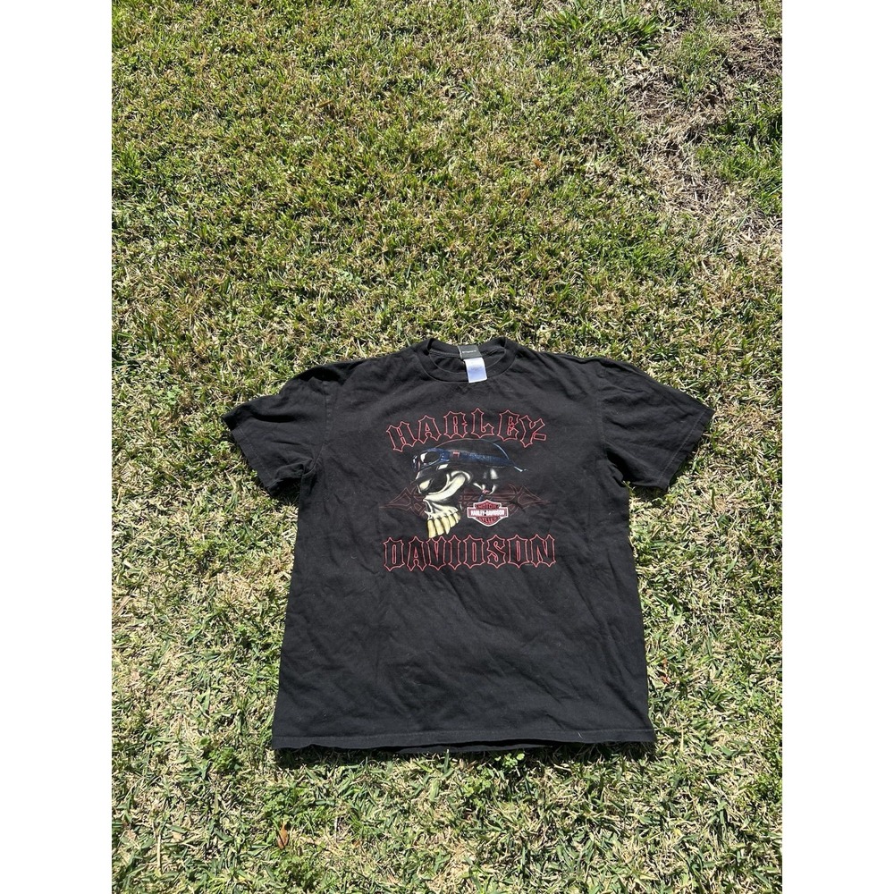 Vintage San Antonio TX Harley Davidson T Shirt Black Graphic Tee Mens XL - Picture 1 of 8